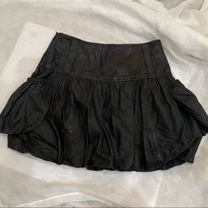 Luis de Parique Faux Leather Skirt